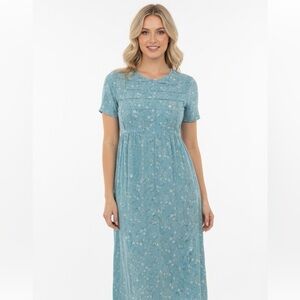 Erika Studios vintage petite medium floral maxi dress